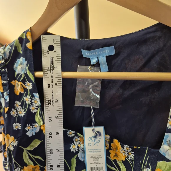Draper James Floral Dress - Navy, Yellow, Light Blue - Picture 7 of 7
